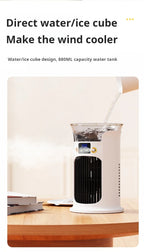 Portable Desktop Cold Air Fan USB Mini Home Use Multi-Function Air Conditioner Fan for Personal Cooling