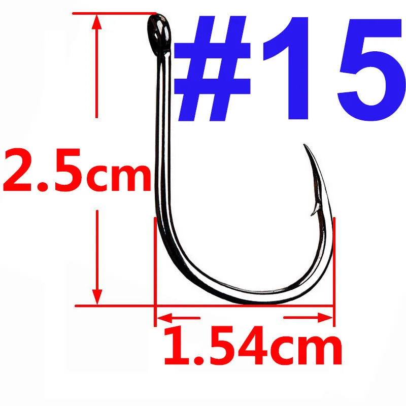 100/50/25 Stück Iseama Karpfenangelhaken, Offset Circle Hook, Einzel-Fliegenangelhaken, Widerhaken, Meeresangelhaken, Zubehör