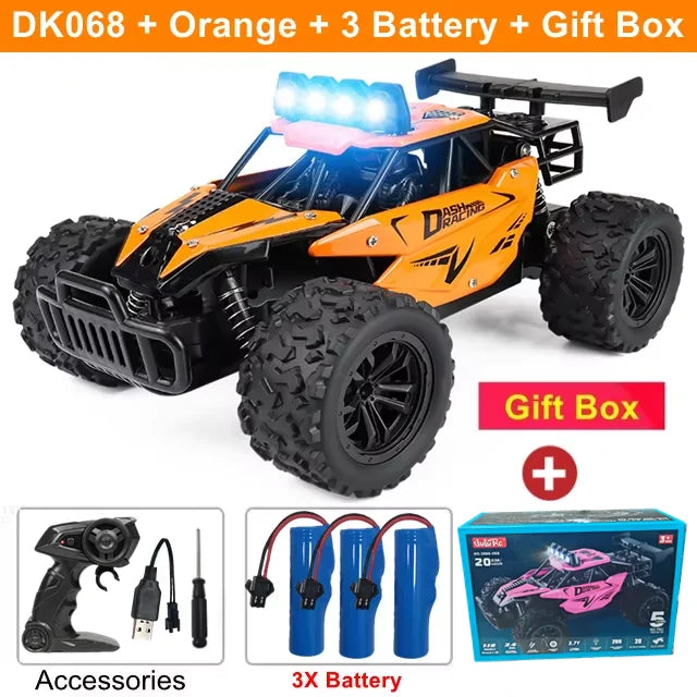 Oike RC-Car 1:16 Modell mit LED-Lichtern Funkferngesteuertes Offroad-Kletterfahrzeug Outdoor-Autos Drift-Rennspielzeug Jungen Geschenke