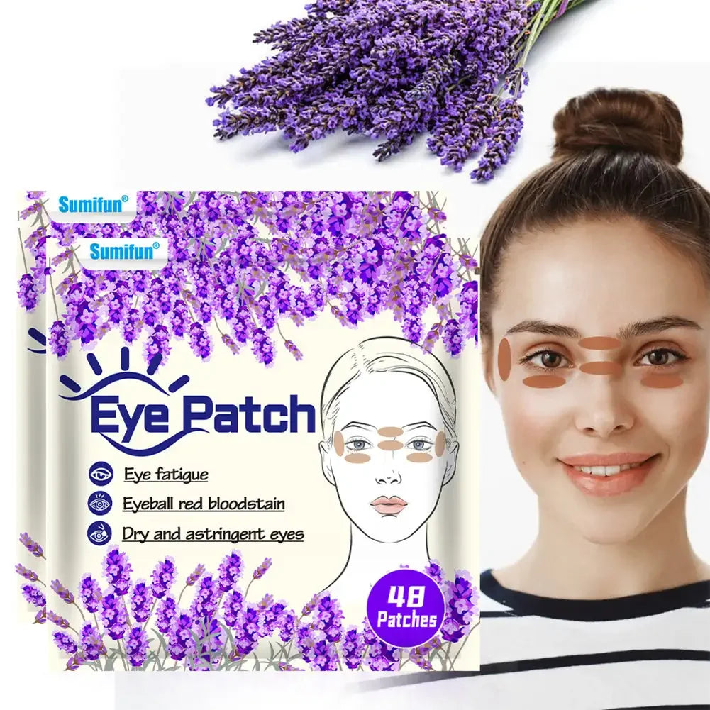 48Stk./Packung Augenpflegepflaster Verbesserung der Sehkraft Guter Sehsinn Aufkleber Linderung von trockenen Augen Müdigkeit Myopie Kräuter-Medizinpflaster
