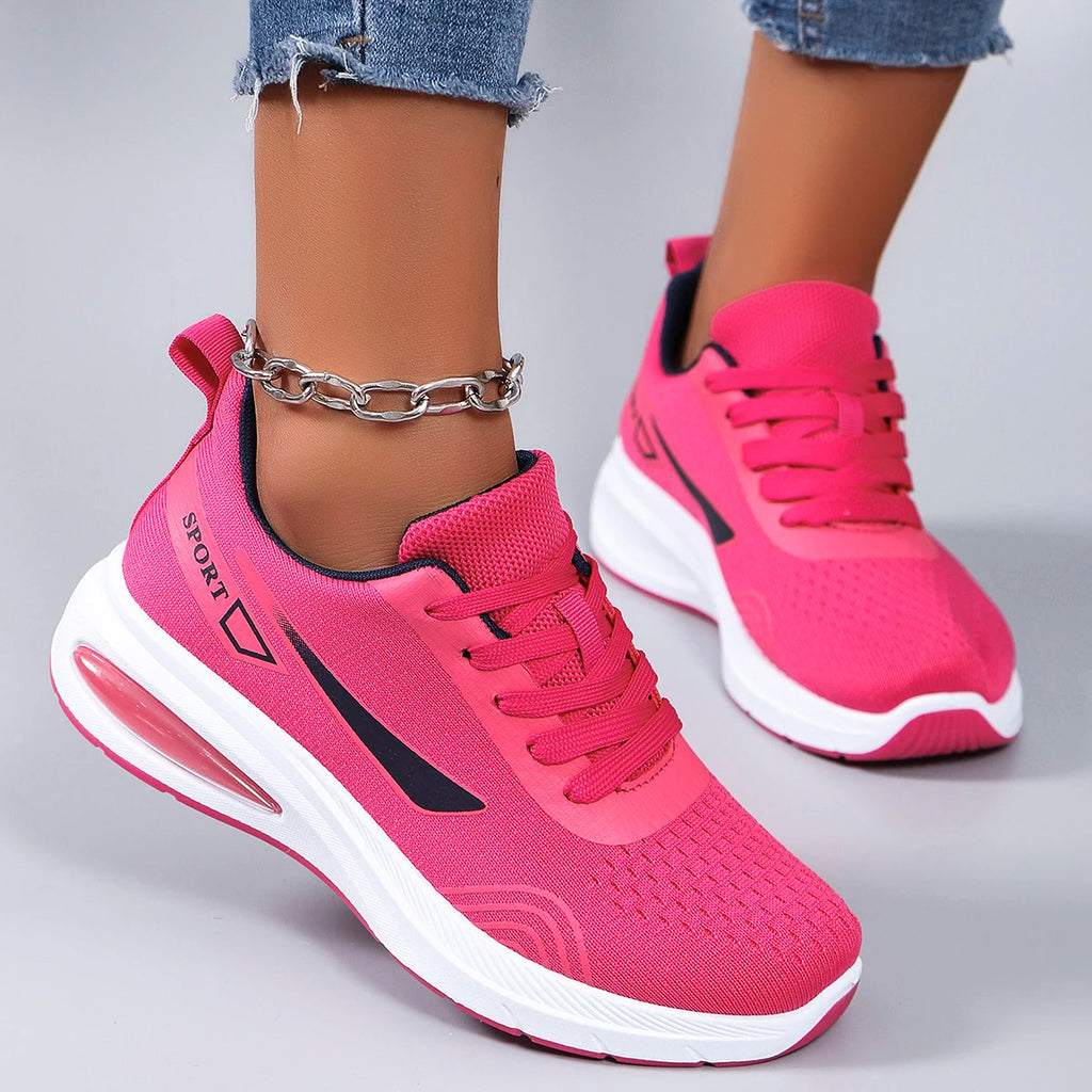 Frühlings-Freizeitsportschuhe für Damen, modisch, atmungsaktiv, leicht, rutschfest, verschleißfest, flache Schuhe