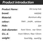 HASSNS Noisy Cube Pro 7 Freilauf MTB Hinterradnabe 32 Loch Dirt Jump Bike Nabe Wechsel Fahrrad Cube 15*100/10*135MM Fahrradbuchsen
