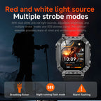 2026 TANK Neue 1400mAh Militär GPS Smartwatch Herren 2.01" AMOLED-Bildschirm 10ATM Wasserdichte Uhr SOS Anruf Taschenlampe Smartwatch iOS