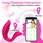 Leistungsstarker kabelloser ferngesteuerter Vibrator tragbarer U-förmiger Dildo-Massager Dual-Kitzler-Stimulation Paar-Sexspielzeug für Frauen