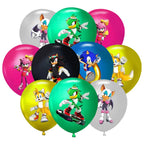 Sonic Geburtstagsparty Dekoration Spiel Igel Ballons Actionfigur Party Pappteller Handtuch Becher Tischdecke Spielzeug Kindergeschenke