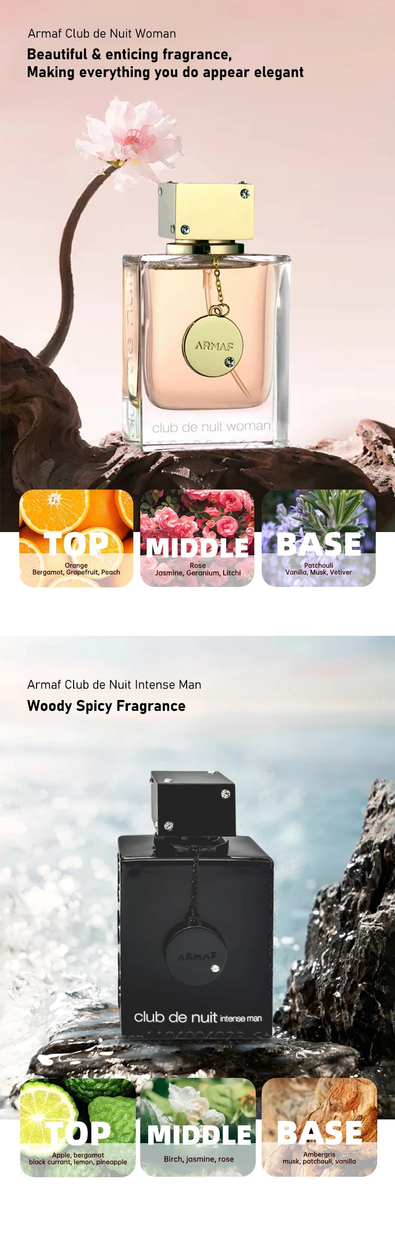 105 ml Armaf Club De Nuit Intense Man Eau De Toilette Parfüm, holzig-würzig, zieht Frauen an, lang anhaltender Duft für alle Gelegenheiten