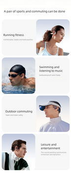 Sanag B33S Bone Conduction Bluetooth Earphones Open Ear IPX8 Swimming Headphones Choice 32GB Memory Wireless Headset MP3 Earbuds