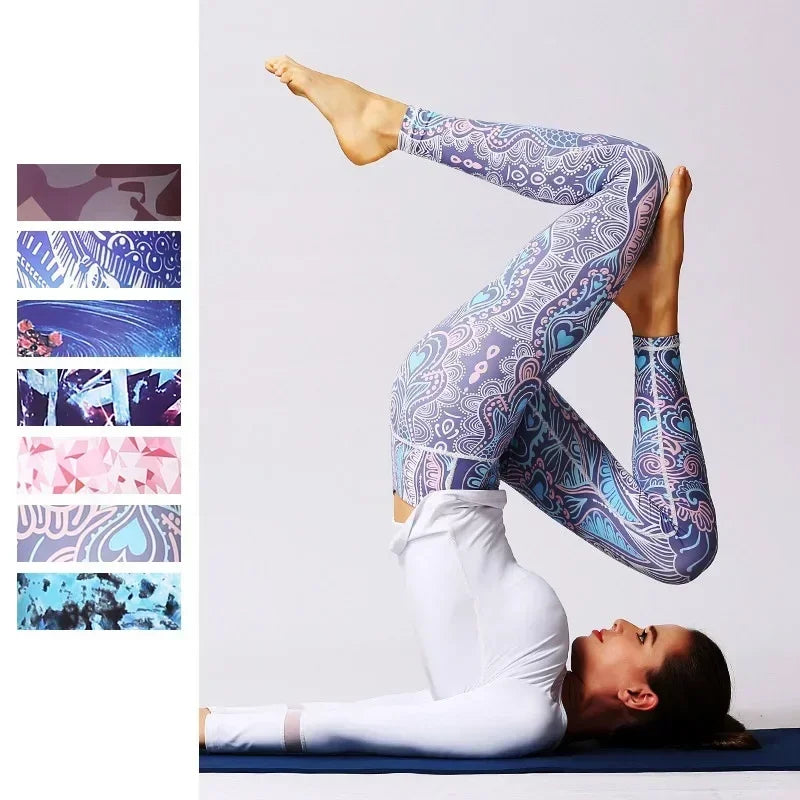 Cloud Hide Women Home Yoga Pants Fitness Gym Exercise Sports Leggings High Waist Sexy Long Print Tights Workout Running Trouser Main image