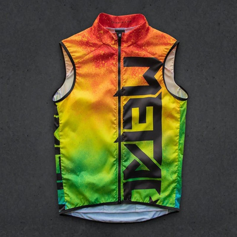 Twin Six Fahrradweste Herren Ärmellos Winddicht Wasserdicht Bekleidung Ropa Ciclismo Top Rennrad Uniform Leichtgewicht Fahrrad Trikot