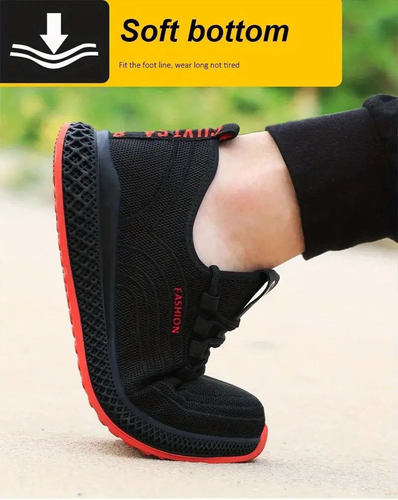 Durchtrittsichere atmungsaktive Arbeitssicherheitsschuhe Stichschutz-Sicherheitsschuhe Herren Stahlkappenschuhe Herren Baugewerbe-Arbeitsschuhe Schutzschu