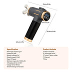 11-IN-1 Elektrisches Massagegerät, 99 Stufen, leistungsstarke Faszienpistole, Hochfrequenz-Vibrations-Körpermassagegerät für Arme, Beine, Muskeln, Masajeador