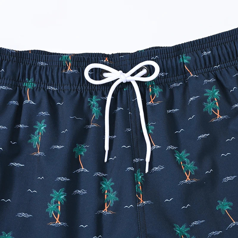 DATIFER 2026 neueste Mode Herren-Shorts Polyester Long Liner 2-in-1 Badeshorts Herren seitliche Reißverschlusstasche Strand Gym Badehose