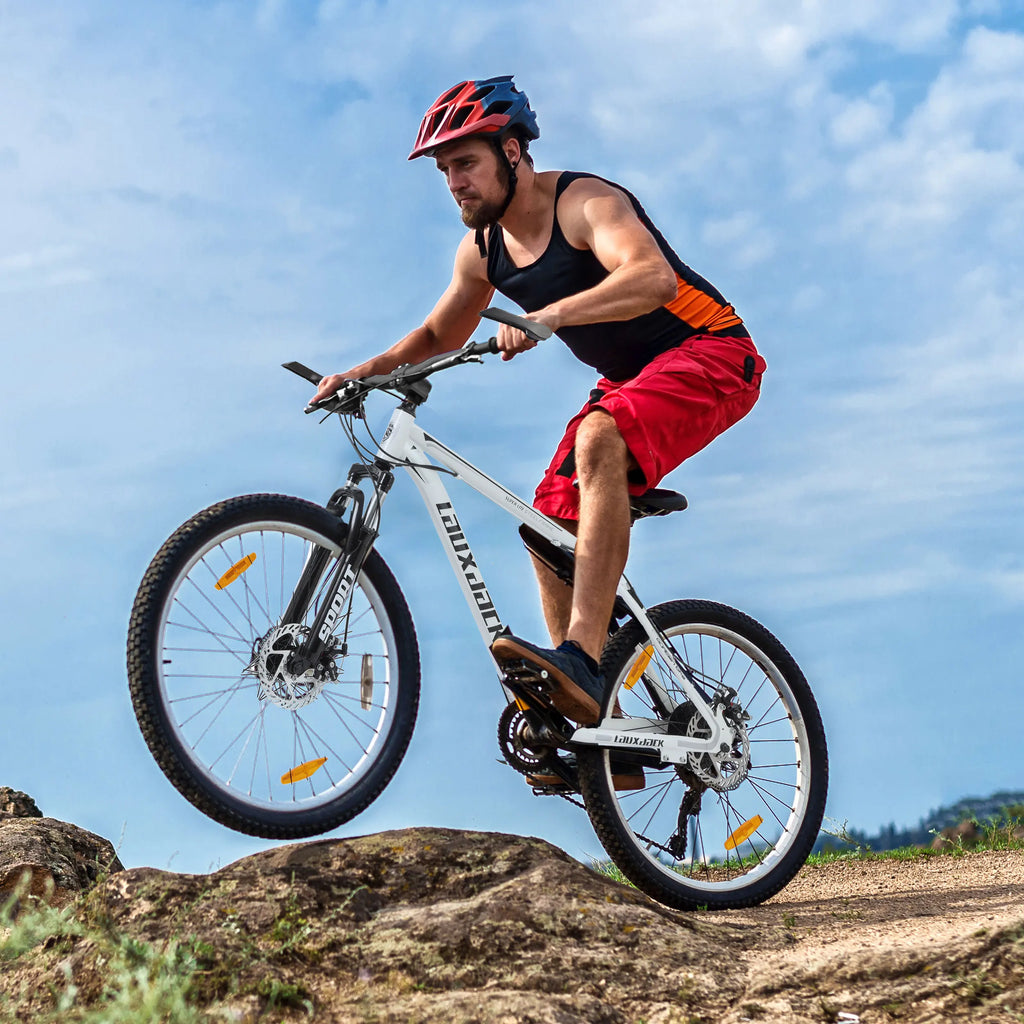 Vankel 27,5 Zoll Mountainbike für Erwachsene, 21-Gang-Schaltung, Dual-Scheibenbremsen, All-Terrain-Fahrrad für Herren & Damen Fahrradgeschenke