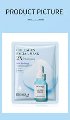 20 Stück BIOAQUA Centella Collagen Gesichtsmaske VC Feuchtigkeitsspendende Erfrischende Tuchmasken Hyaluronsäure Gesichtsmaske Hautpflegeprodukte