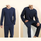 Herren Schlafanzug Set Ultrafeiner Tencel Modal Frühling und Sommer Komfort Loungewear Luxus Herren Pyjama