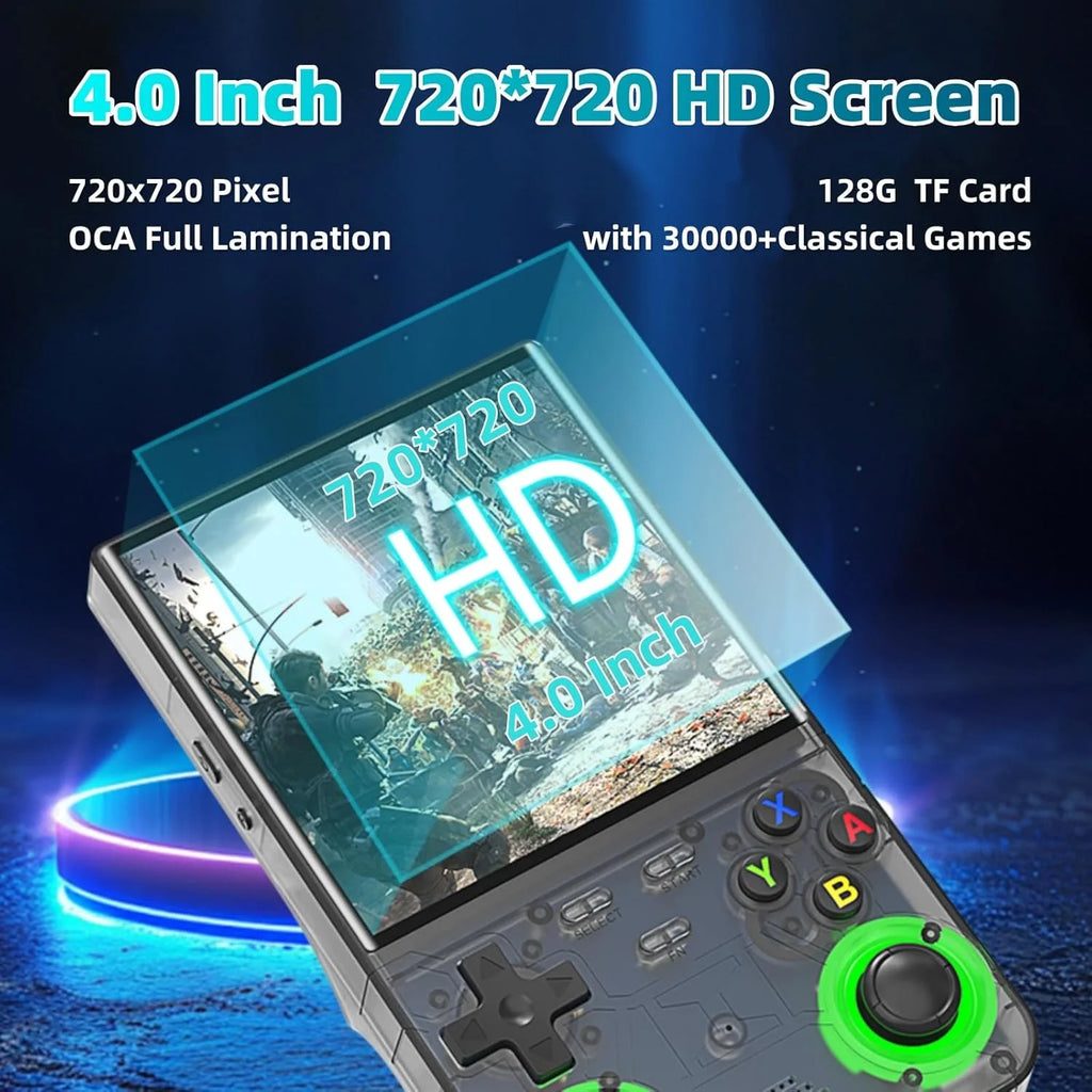 R36 Ultra Handheld WIFI Game Player 4 Zoll IPS-Bildschirm Open Source Retro Video Player 64G/128G Speicher bis zu 20000+ Spiele