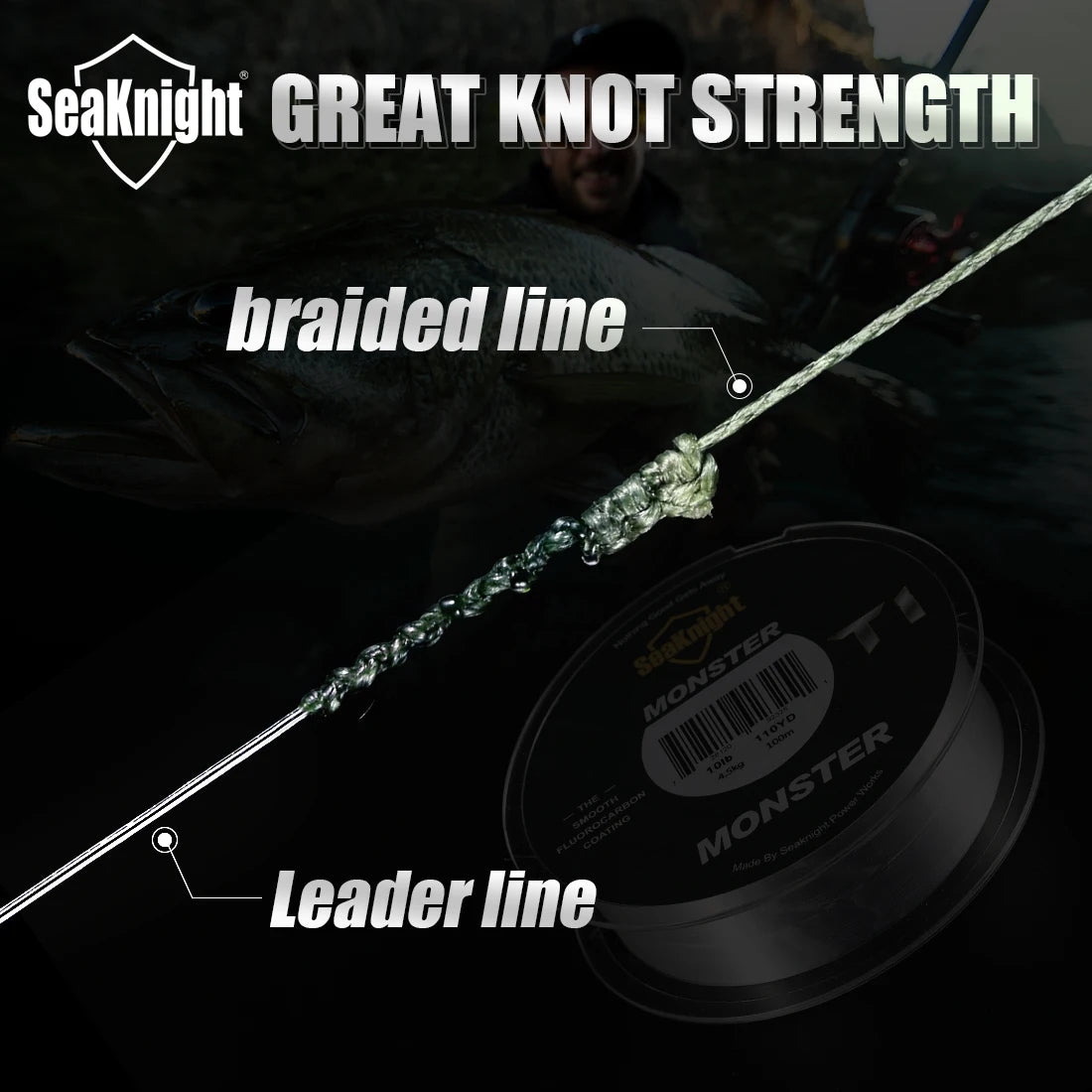 SeaKnight Brand 4-fach geflochtene Angelschnur 8-100LB Multifilament PE-Schnur 300M 500M 1000M Süßwasser Salzwasser Angeln Pesca