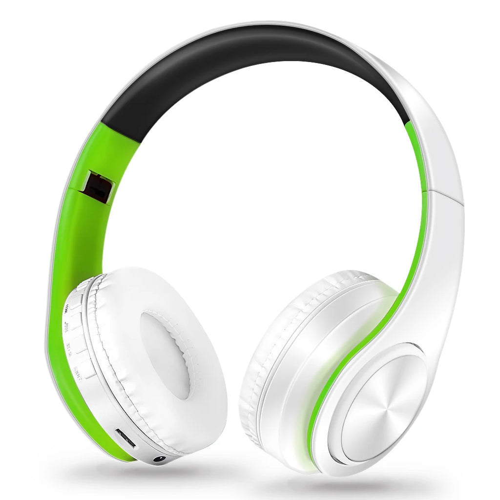 Herren Geschenk Gold Wireless Kopfhörer Bluetooth Kopfhörer Stereo Headset Spiel mit eingebautem Mikrofon, universell für Android und iOS