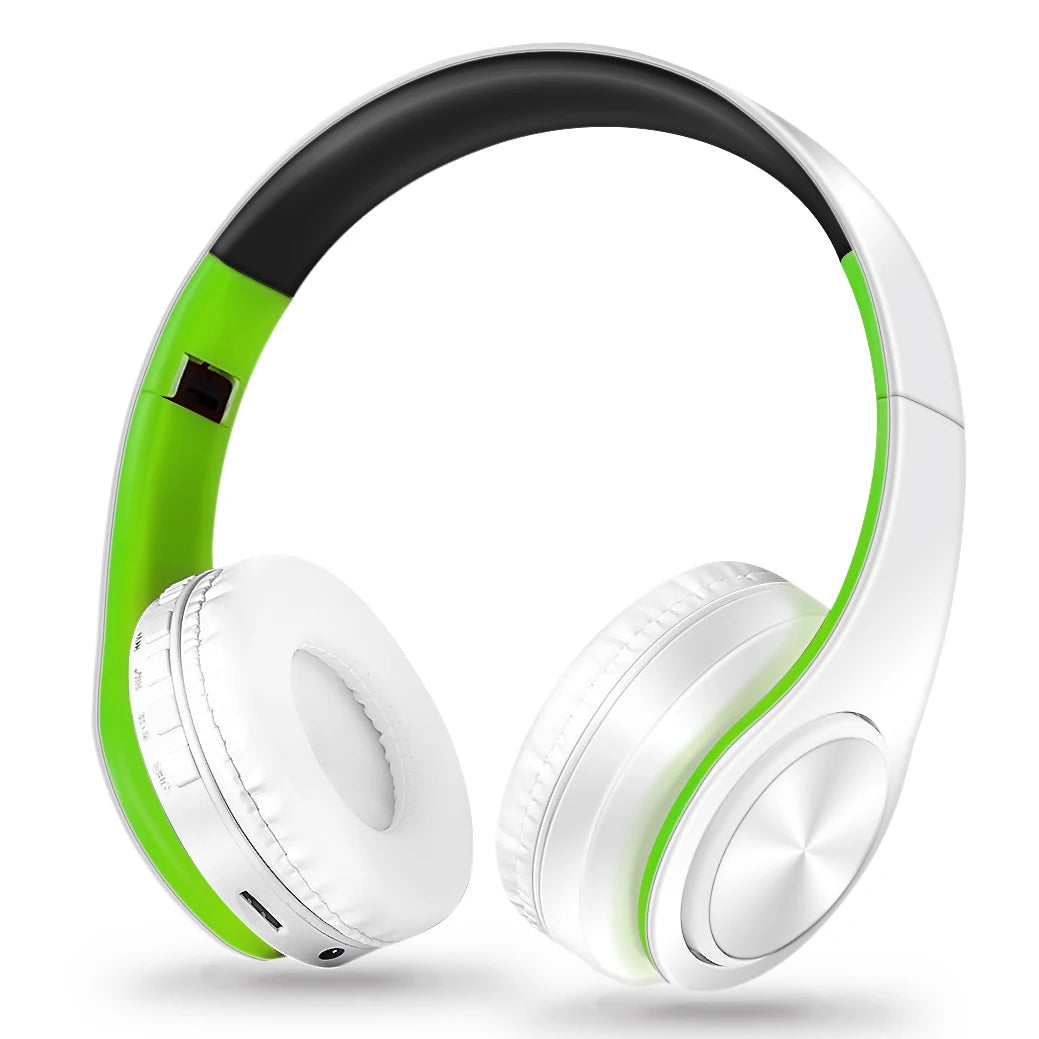 Herren Geschenk Gold Wireless Kopfhörer Bluetooth Kopfhörer Stereo Headset Spiel mit eingebautem Mikrofon, universell für Android und iOS