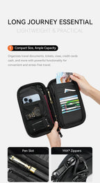 ReeYee N12 Passport Holder Wallet, Travel Organizer for Cards Tickets, Water-Resistant Scratch-Resistant Essential Wallet Pouch
