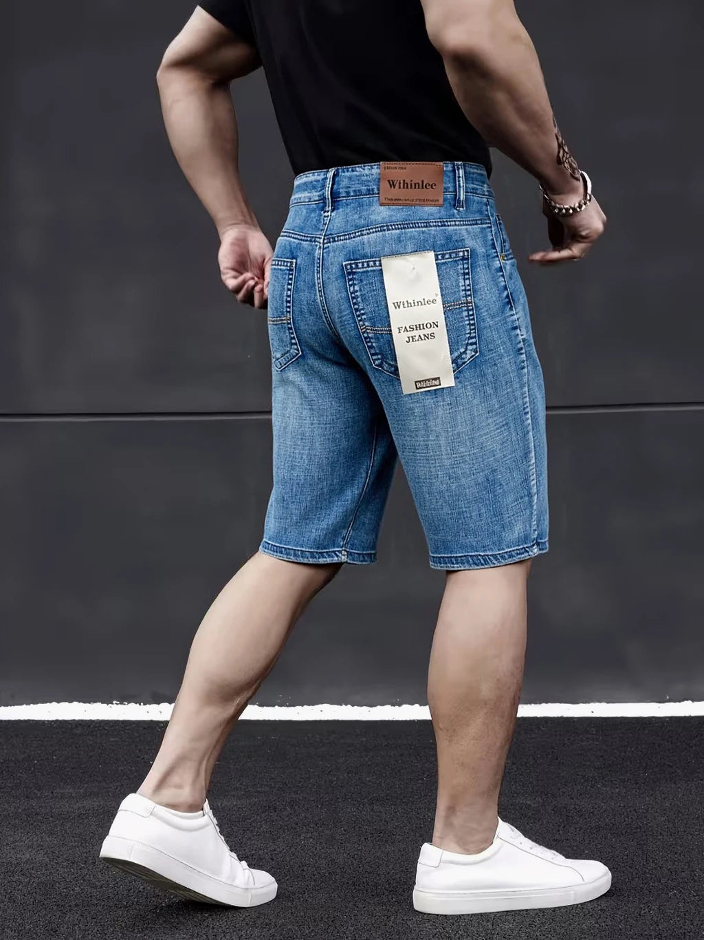 Wthinlee Neue Business Herren Jeans Casual Straight Stretch Fashion Klassische Blau Schwarze Arbeitshose Denim Hose Männer Kleidung