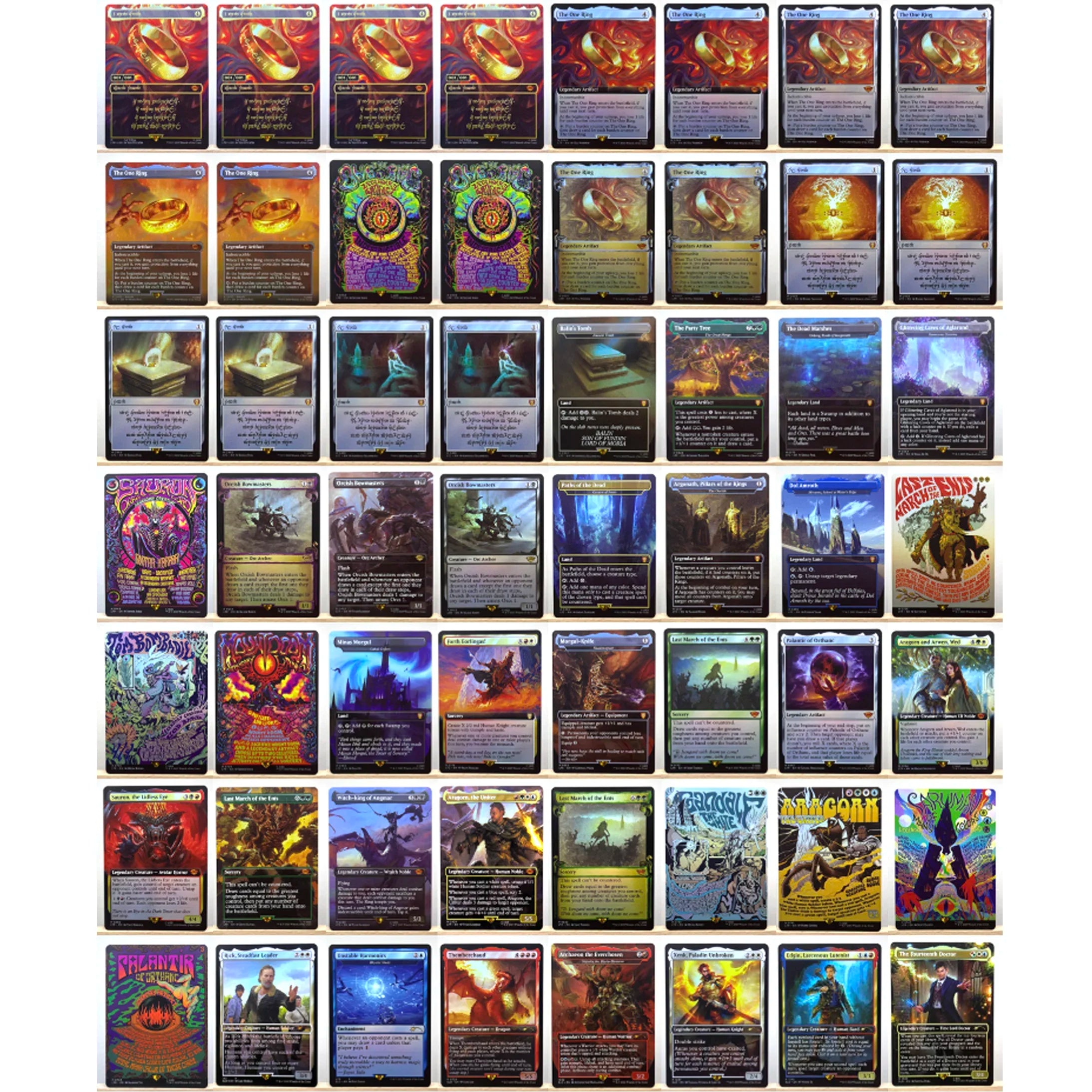 Ganze Reihe TCG-Karten für Heimspiel-Proxy: Magical Power 9 Beta Fetch Lands, VMA Dual, Schockländer, Der Eine Ring, Sammel-Sol Ring Hauptbild