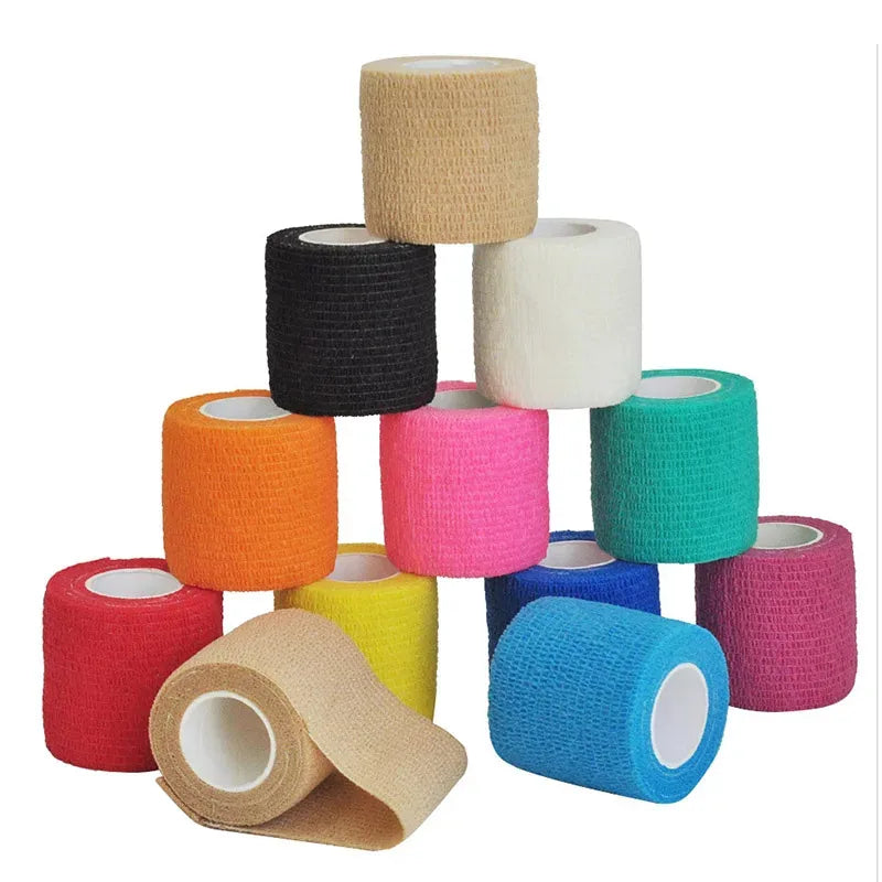 1/6 Stücke Buntes Sport-Tape Selbstklebende Elastische Bandage Elastoplast Sportschutz Knie Finger Knöchel Handfläche Schulter
