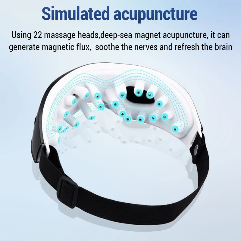 Augenmassagegerät 9 Modi Magnetfeldtherapie Vibrator Smart Augenmassagegerät Entfernung Lindert Müdigkeit Augapfelmassage Gesundheitspflege