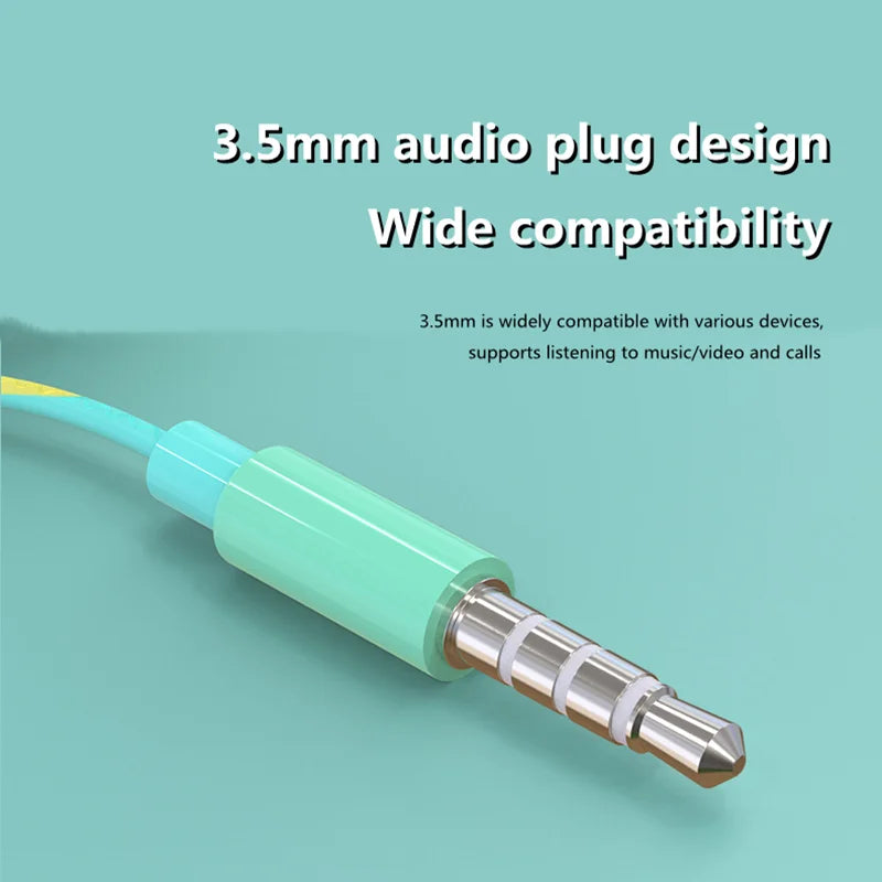 3.5mm Kabelgebundene Kopfhörer mit Bass In-Ear-Stereo-Kopfhörer Musik Sport Gaming Headset mit Mikrofon für Xiaomi IPhone Huawei Samsung