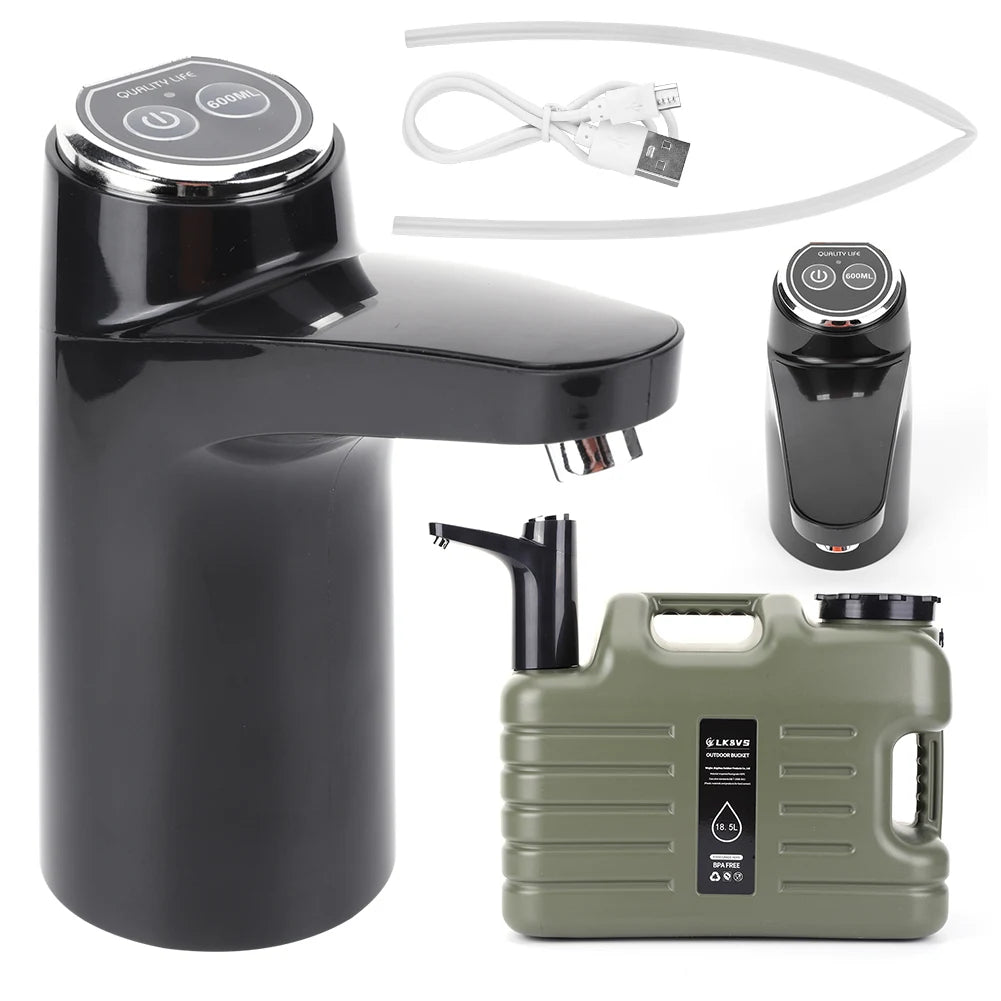 Automatischer elektrischer Wasserspender USB-Fasswasserpumpe Wasserflasche Gallonen-Trinkflasche Schalter Wasseraufbereitungsgeräte Zweitbild