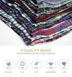 4 Herren-Boxershorts Locker Herrenunterhosen Baumwolle Großes Karomuster Pfeilhose Übergröße Klassische Basics Karo