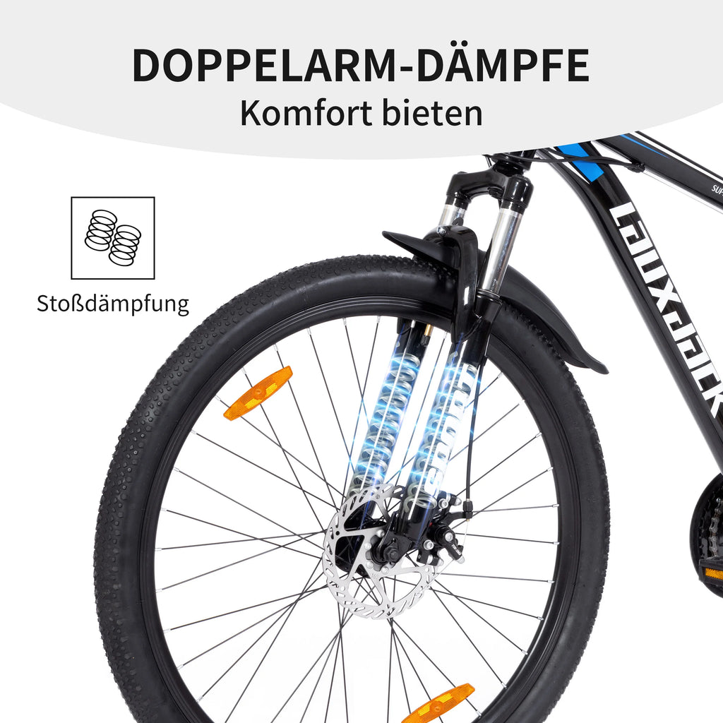 Vankel 27,5 Zoll Mountainbike für Erwachsene, 21-Gang-Schaltung, Dual-Scheibenbremsen, All-Terrain-Fahrrad für Herren & Damen Fahrradgeschenke