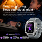 2026 TANK Neue 1400mAh Militär GPS Smartwatch Herren 2.01" AMOLED-Bildschirm 10ATM Wasserdichte Uhr SOS Anruf Taschenlampe Smartwatch iOS