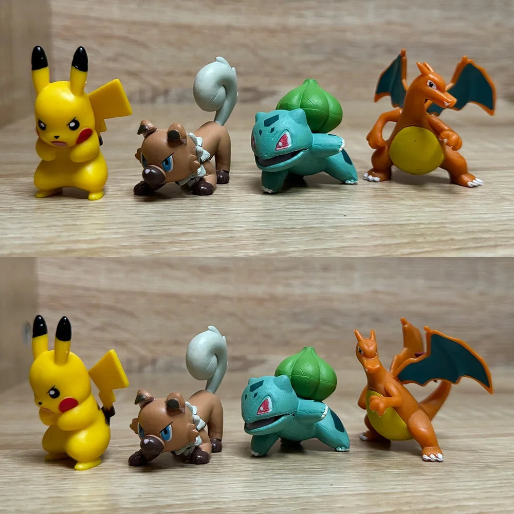 Pokémon Actionfigur Pikachu Spielzeug Glumanda Schiggy Bisasam Taschenmonster Kleine Figur Kindergeschenk