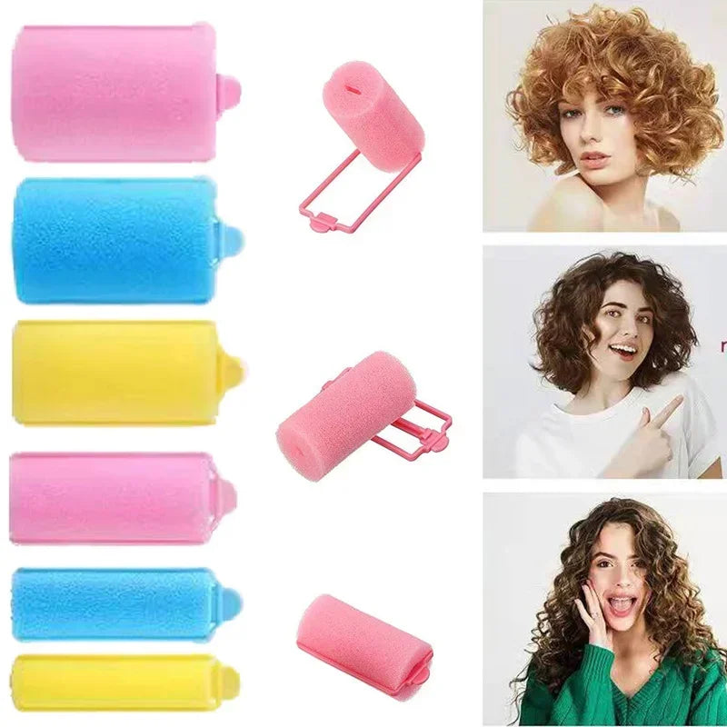 6-14 Stück weiche Schaumstoffkissen-Lockenwickler für Haare, Lockenwickler für Friseursalons, DIY-Locken, Friseurset, DIY-Heimhairstyling-Werkzeuge