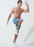 Kompressionsshorts Herren Schnell Trocknend Bodybuilding Tights Shorts Fitness Leggings Elastischer Bund Sportshorts Kurze Hose Gym Laufsport Herren