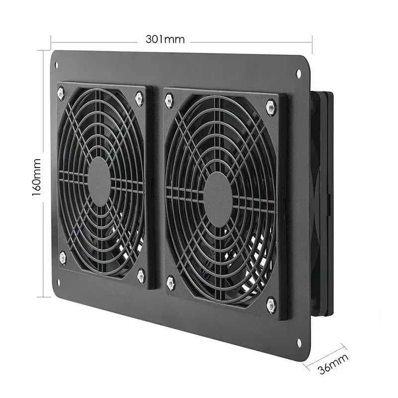 Hocheffizienter Outdoor Solarpanel-Doppellüfter für Hundehütte, Lager, Wohnmobil, Gewächshaus-Lüfter, Luftpumpe zur Temperaturkühlung