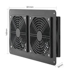 Hocheffizienter Outdoor Solarpanel-Doppellüfter für Hundehütte, Lager, Wohnmobil, Gewächshaus-Lüfter, Luftpumpe zur Temperaturkühlung