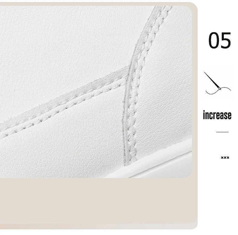 Hochwertige Herren-Sneaker, erhöhte Herrenschuhe, modische Freizeitschuhe, bequeme Leder-Sportschuhe, Höhenzunahme 6/8/10 cm
