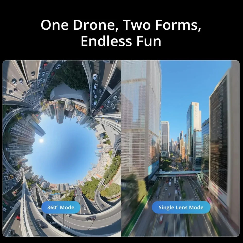 DJI Avata 360 Drohne 1-Zoll-Sensor 8K HDR Panorama Drohne 4K Einzelobjektivmodus 20km Reichweite 4G Verbesserte Übertragung FPV Quadcopter Avata 360