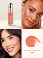 Rare Beauty Melting Cream Blush Make-up Matt Perlmutt Textur Glitzer Rouge Highlighter Hell nähren befeuchten Lipgloss