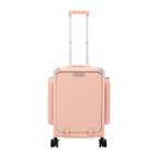 Moderner 20-Zoll PC-Gepäckkoffer, Aluminiumlegierung, Hartschale, Reisekoffer mit 4 Rollen, 3-Öffnungs-Struktur für Reisen