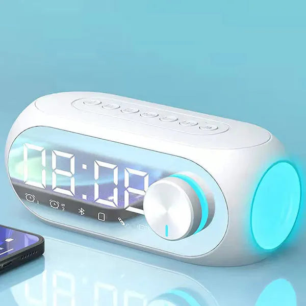 Radiowecker FM Bluetooth Lautsprecher Tragbarer Subwoofer Caixa De Som Sound Box Musik Drahtlose Mini Tieftöner Bocina Lampensäule