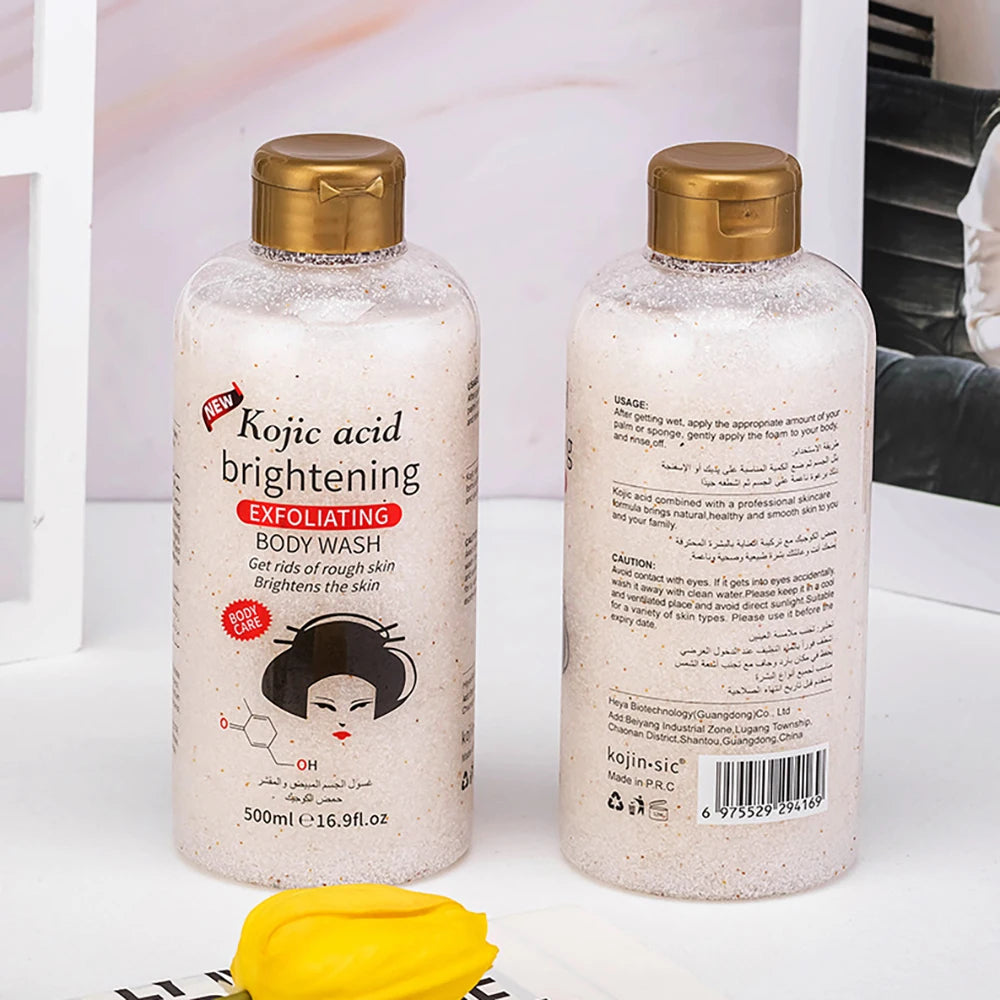 500ml Rose Kojisäure Lavendel Duschgel Tiefenreinigung Aufhellung Peeling Körperwaschmittel Peeling Körperpflege Duftende Hautpflege