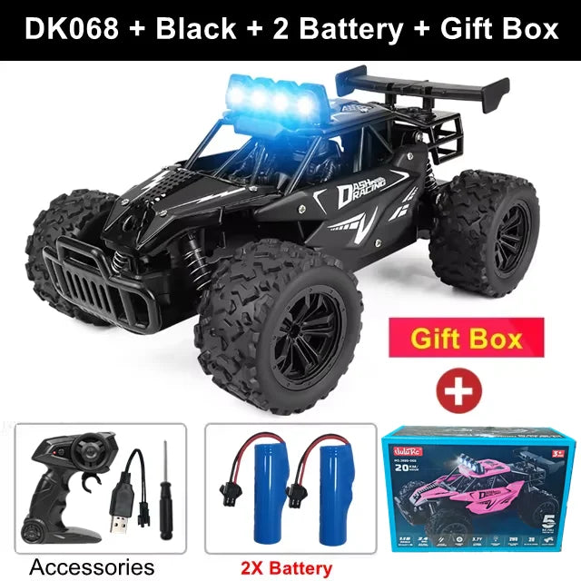 Oike RC-Car 1:16 Modell mit LED-Lichtern Funkferngesteuertes Offroad-Kletterfahrzeug Outdoor-Autos Drift-Rennspielzeug Jungen Geschenke