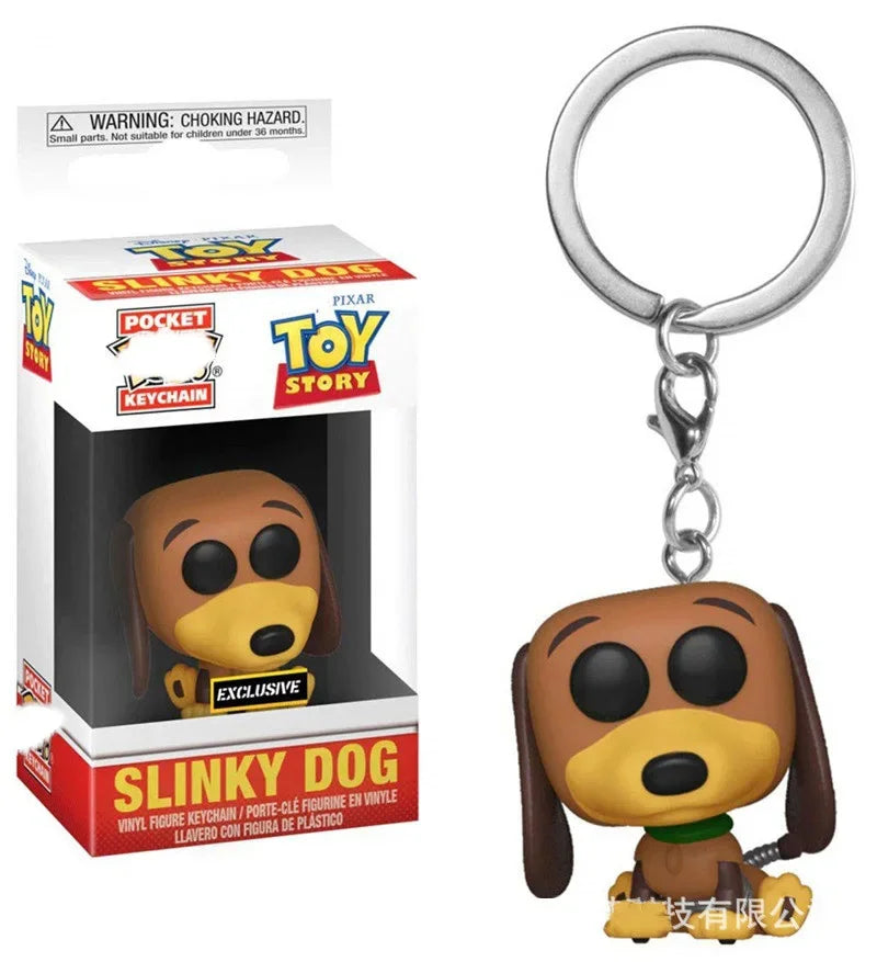 Funko POP Toy Story 4 Forky Slinky Dog Woody Buzz Lightyear Alien Schlüsselanhänger Actionfigur Sammlung Modell Spielzeug für Kinder Geschenk
