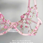 Europäische Frauen verführerischer transparenter BH mit Spitzenstickerei und Bügel, Minimizer für große Brüste, Anti-Sagging, weiche Dessous, S-XL BH-Set