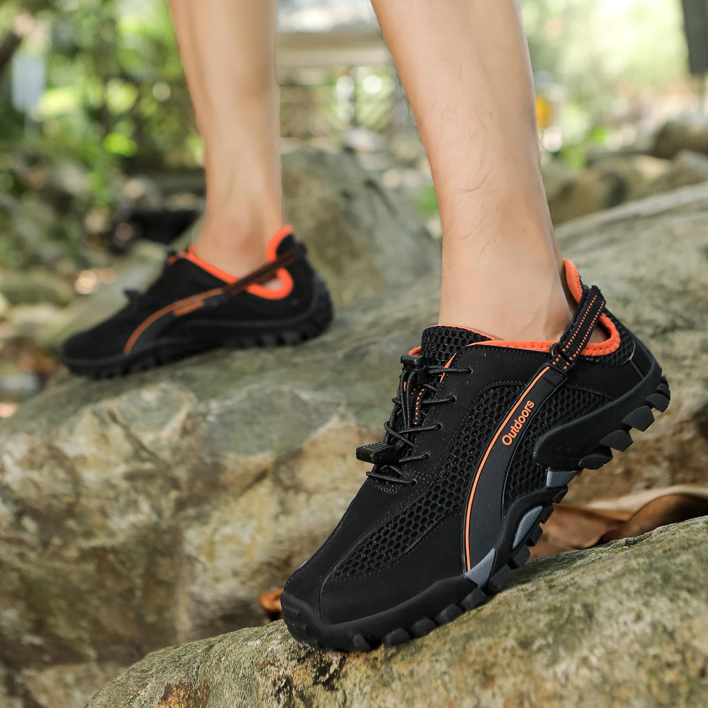 FANCYLEE Damen-Trekkingschuhe Atmungsaktives Mesh-Wanderer Leichtgewichtige Outdoor-Rutschfeste Bergsteigerschuhe EU 36-42