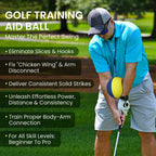 Golf Smart Ball Trainingshilfe mit verstellbarem Schlüsselband, tragbarer Impact Swing Trainer, Haltungskorrekturhilfe mit 3 Größen S/M/L