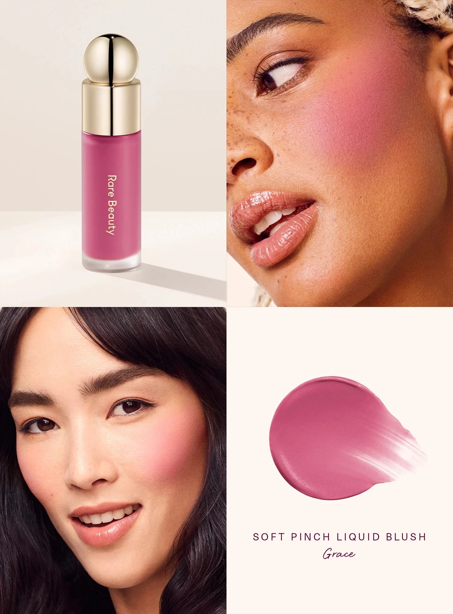 Rare Beauty Soft Pinch Liquid Blush Seidig und geschmeidig aufzutragen, langanhaltend, voluminös, perfekt getönte Röte, nahtlos, matt, taufrisches Make-up